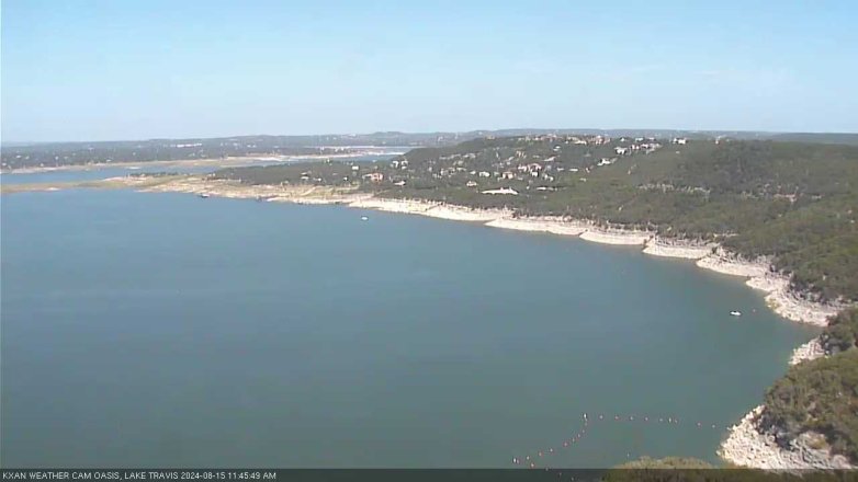 Lake Travis webcam, August 15, 2024 11:45 AM CT
