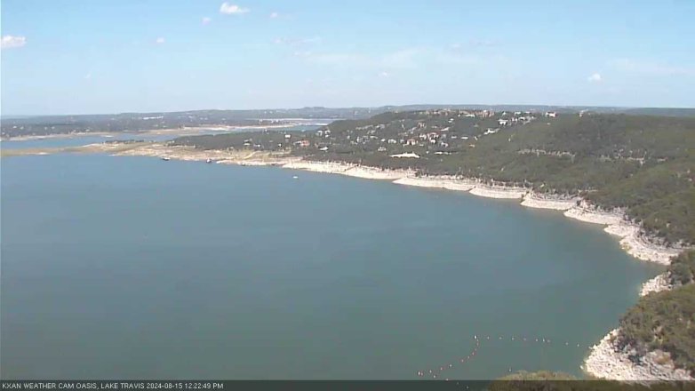 Lake Travis webcam, August 15, 2024 12:25 PM CT