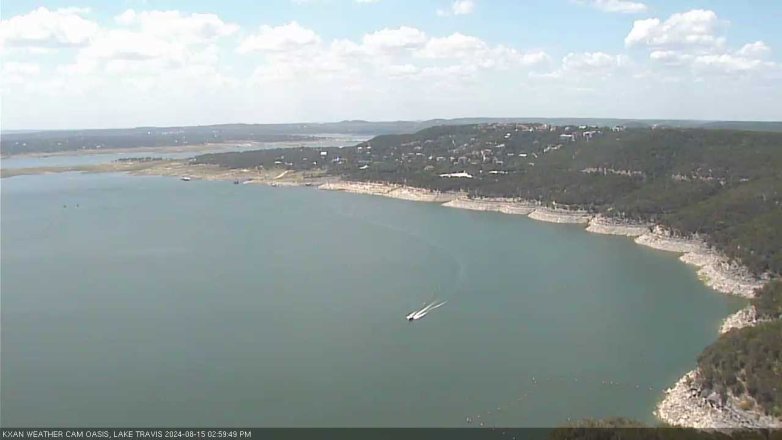 Lake Travis webcam, August 15, 2024 3:00 PM CT
