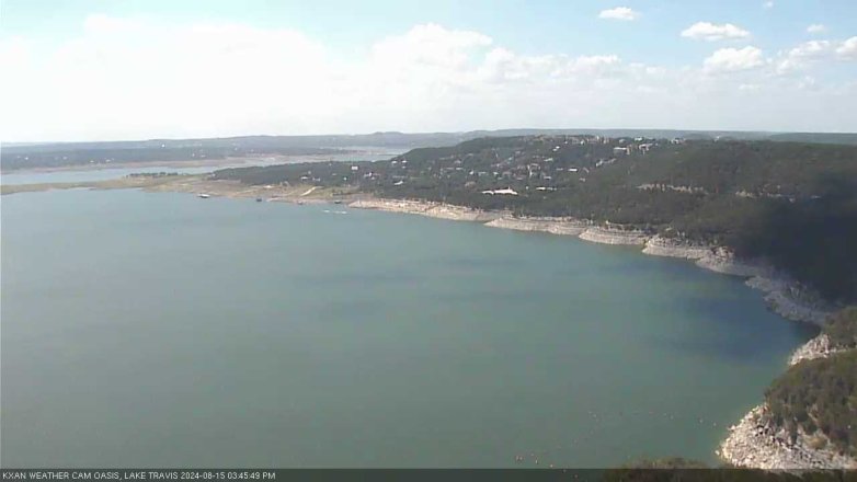 Lake Travis webcam, August 15, 2024 3:45 PM CT