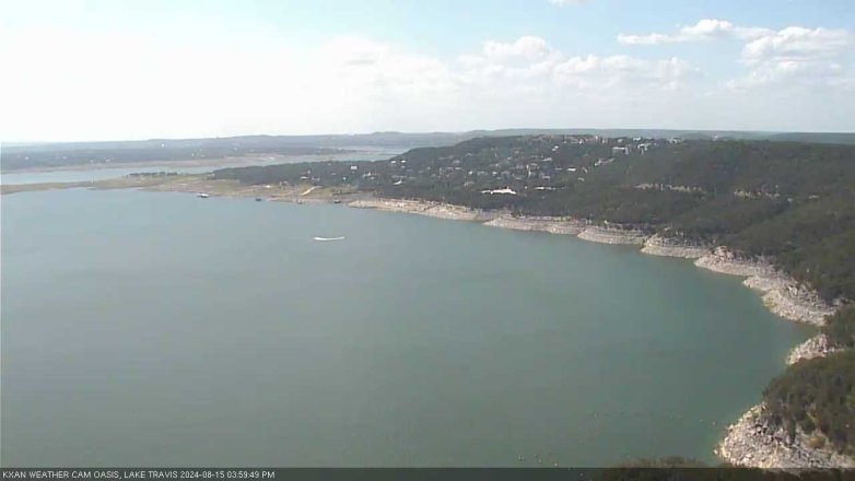 Lake Travis webcam, August 15, 2024 4:00 PM CT