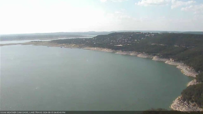 Lake Travis webcam, August 15, 2024 4:45 PM CT
