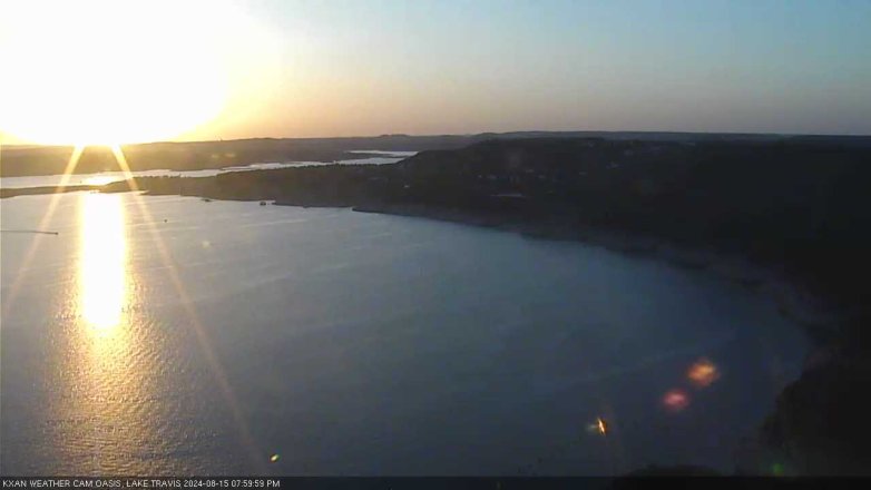 Lake Travis webcam, August 15, 2024 8:00 PM CT