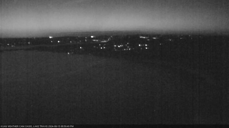 Lake Travis webcam, August 15, 2024 9:00 PM CT