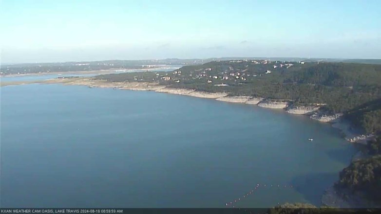 Lake Travis webcam, August 16, 2024 9:00 AM CT