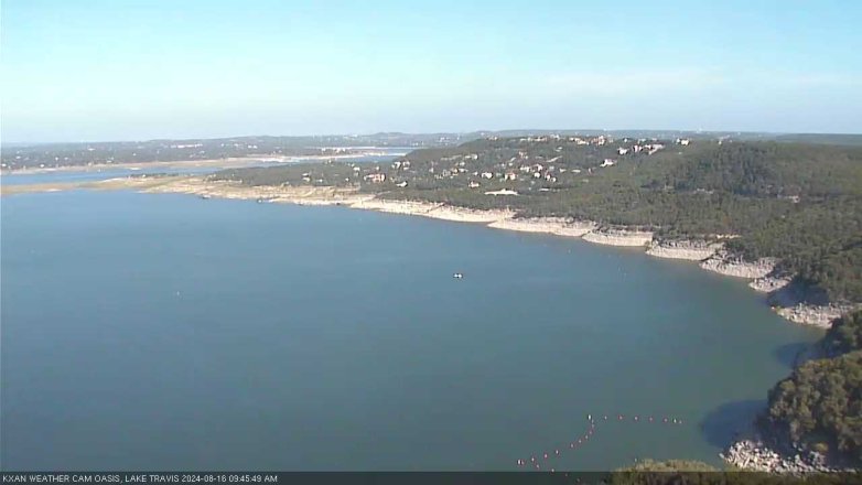 Lake Travis webcam, August 16, 2024 9:45 AM CT