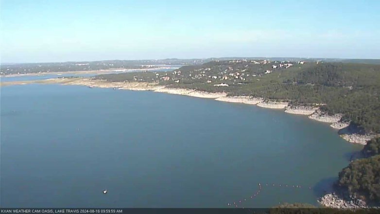 Lake Travis webcam, August 16, 2024 10:00 AM CT