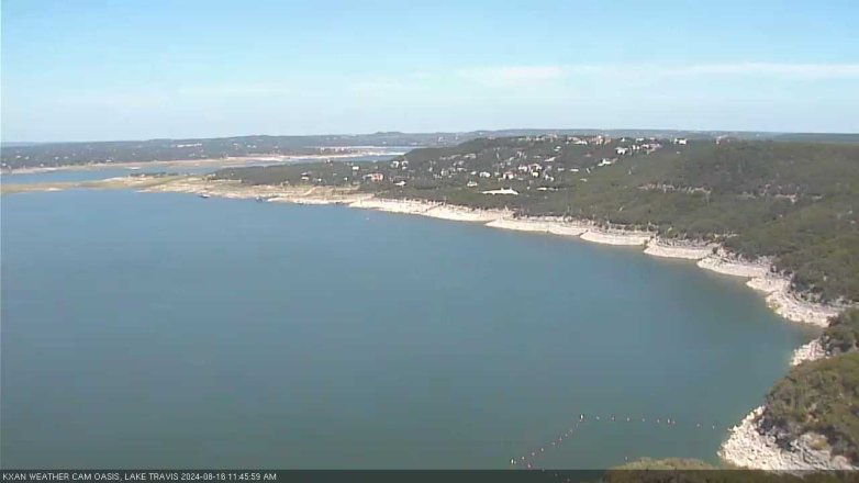 Lake Travis webcam, August 16, 2024 11:45 AM CT