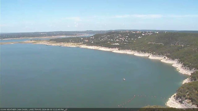 Lake Travis webcam, August 16, 2024 12:25 PM CT
