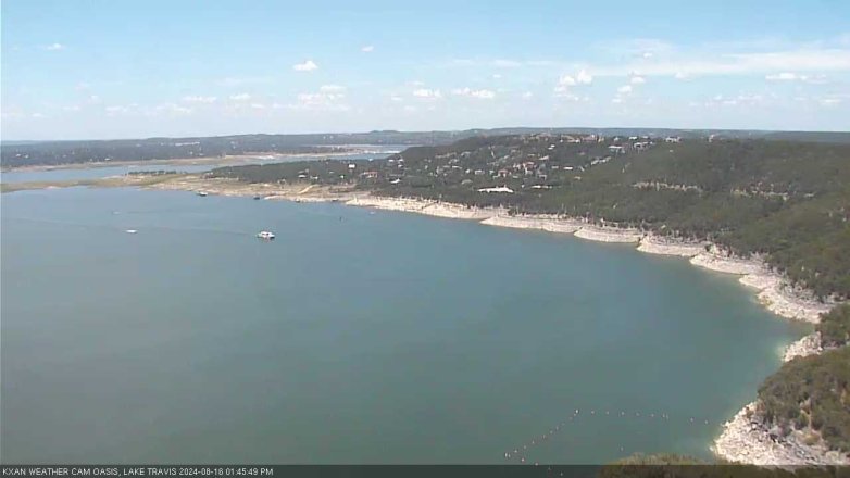 Lake Travis webcam, August 16, 2024 1:45 PM CT