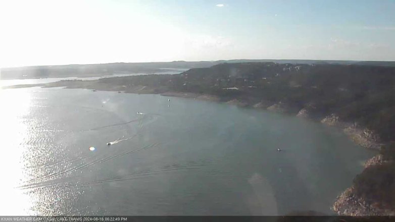 Lake Travis webcam, August 16, 2024 6:25 PM CT