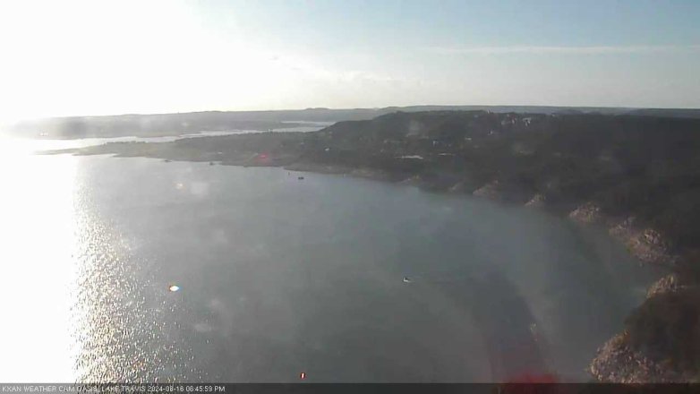 Lake Travis webcam, August 16, 2024 6:45 PM CT