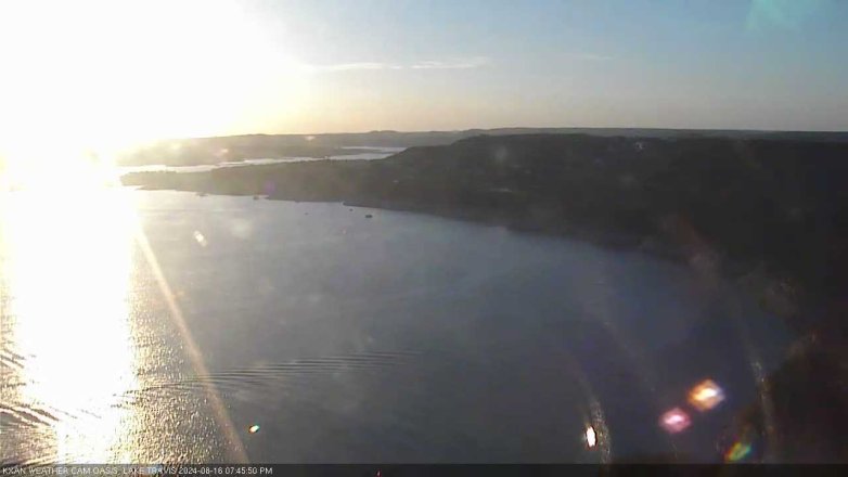 Lake Travis webcam, August 16, 2024 7:45 PM CT
