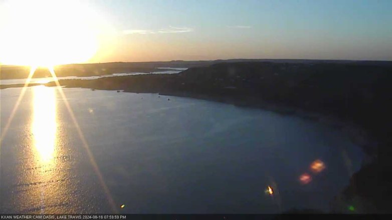 Lake Travis webcam, August 16, 2024 8:00 PM CT