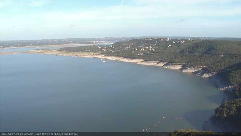 Lake Travis webcam, August 17, 2024 9:00 AM CT