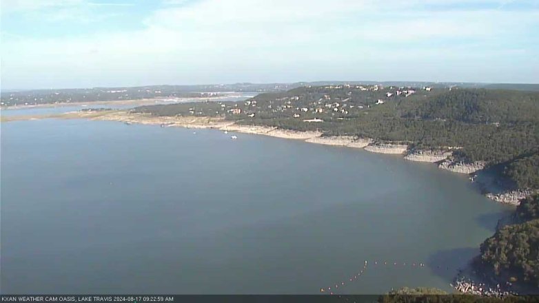 Lake Travis webcam, August 17, 2024 9:25 AM CT