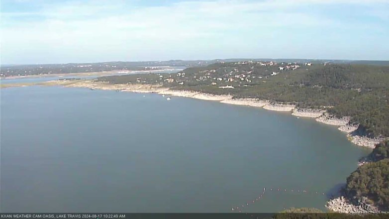 Lake Travis webcam, August 17, 2024 10:25 AM CT