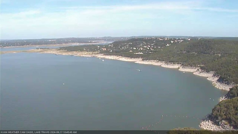 Lake Travis webcam, August 17, 2024 10:45 AM CT