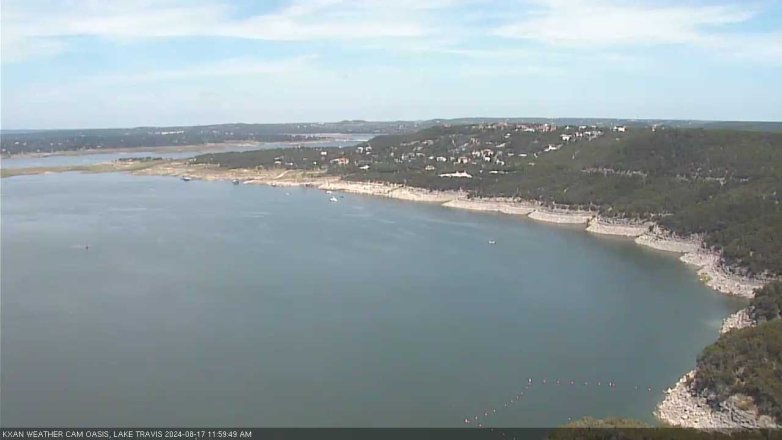 Lake Travis webcam, August 17, 2024 12:00 PM CT
