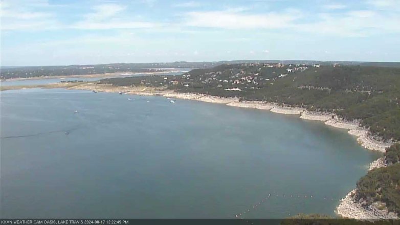 Lake Travis webcam, August 17, 2024 12:25 PM CT