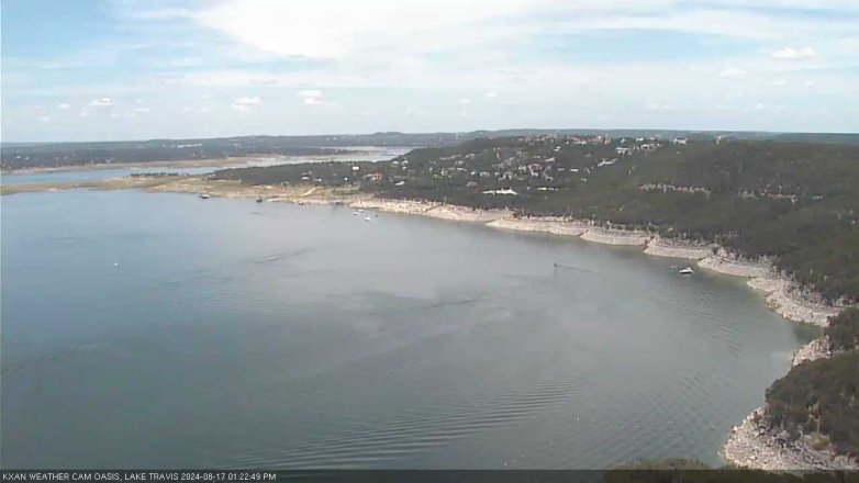 Lake Travis webcam, August 17, 2024 1:25 PM CT