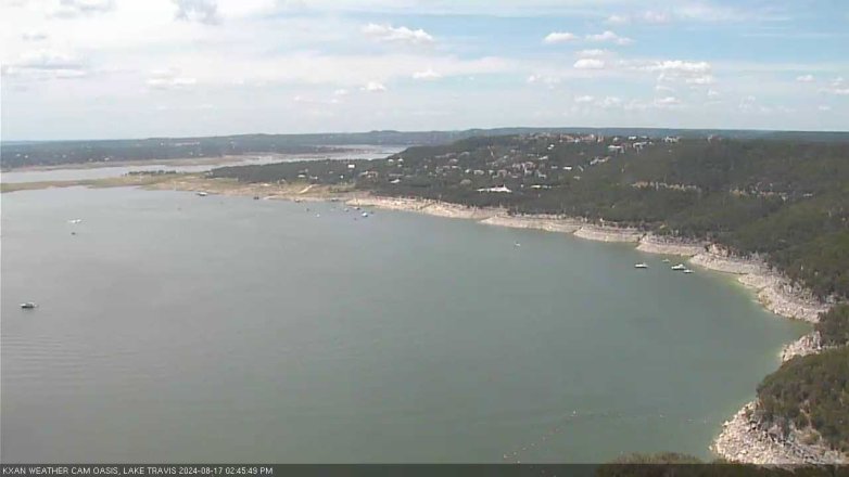 Lake Travis webcam, August 17, 2024 2:45 PM CT