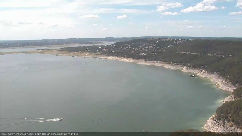 Lake Travis webcam, August 17, 2024 3:25 PM CT