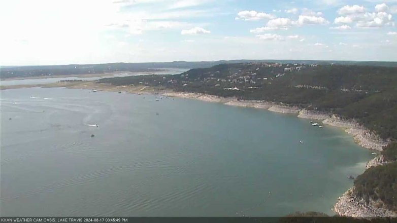 Lake Travis webcam, August 17, 2024 3:45 PM CT