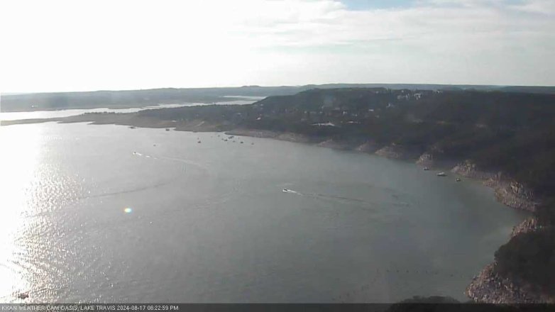 Lake Travis webcam, August 17, 2024 6:25 PM CT