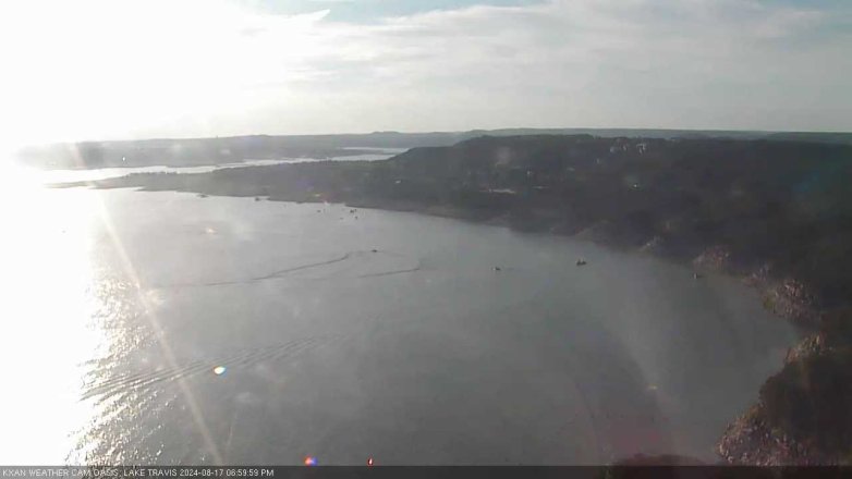 Lake Travis webcam, August 17, 2024 7:00 PM CT