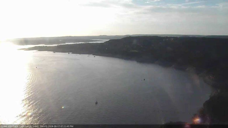 Lake Travis webcam, August 17, 2024 7:25 PM CT