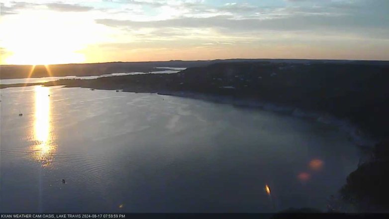 Lake Travis webcam, August 17, 2024 8:00 PM CT