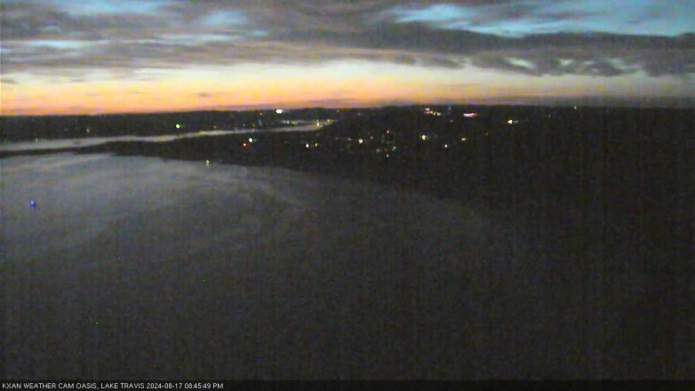Lake Travis webcam, August 17, 2024 8:45 PM CT