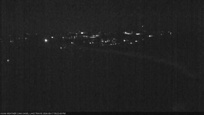 Lake Travis webcam, August 17, 2024 9:25 PM CT