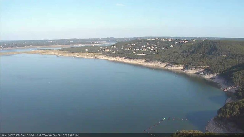 Lake Travis webcam, August 18, 2024 9:00 AM CT