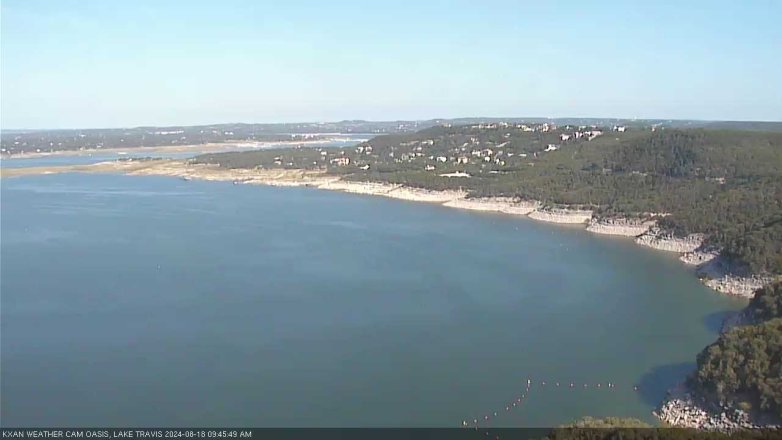 Lake Travis webcam, August 18, 2024 9:45 AM CT