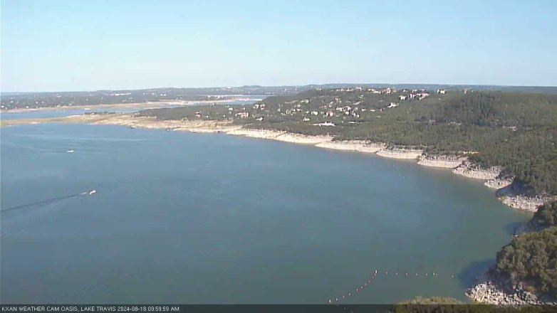 Lake Travis webcam, August 18, 2024 10:00 AM CT