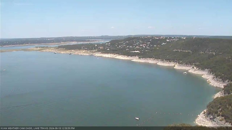 Lake Travis webcam, August 18, 2024 1:00 PM CT