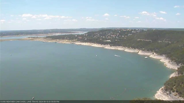 Lake Travis webcam, August 18, 2024 2:00 PM CT