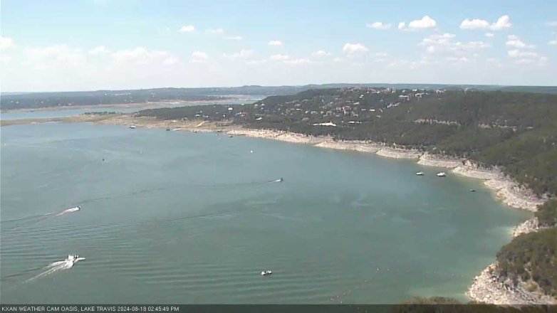 Lake Travis webcam, August 18, 2024 2:45 PM CT