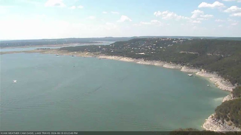 Lake Travis webcam, August 18, 2024 3:25 PM CT