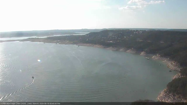 Lake Travis webcam, August 18, 2024 5:45 PM CT
