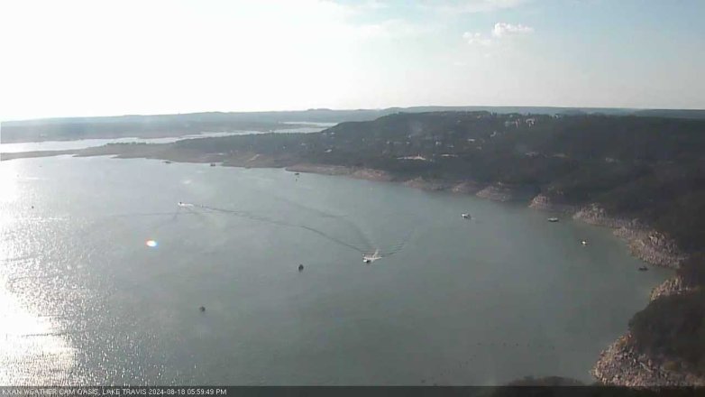 Lake Travis webcam, August 18, 2024 6:00 PM CT
