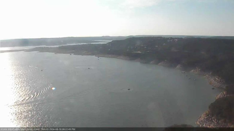 Lake Travis webcam, August 18, 2024 6:25 PM CT