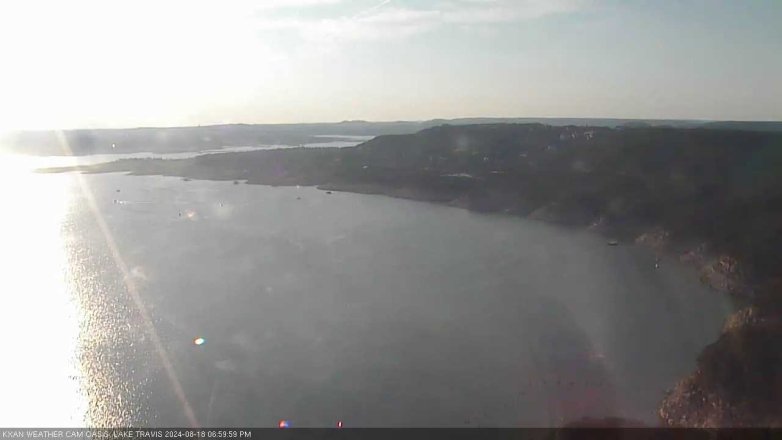 Lake Travis webcam, August 18, 2024 7:00 PM CT