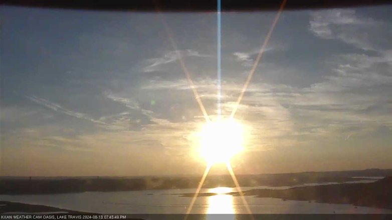 Lake Travis webcam, August 18, 2024 7:45 PM CT
