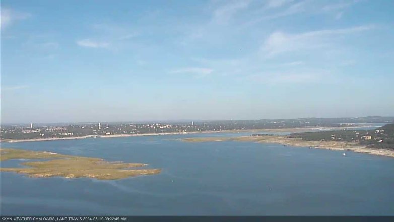 Lake Travis webcam, August 19, 2024 9:25 AM CT