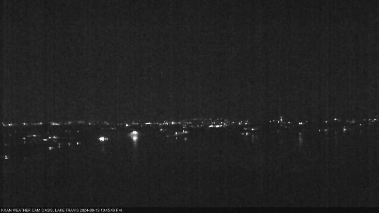 Lake Travis webcam, August 19, 2024 10:45 PM CT