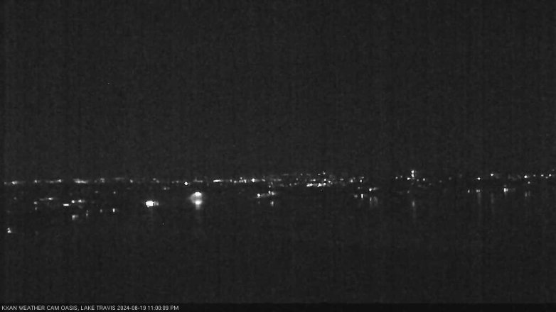 Lake Travis webcam, August 19, 2024 11:00 PM CT