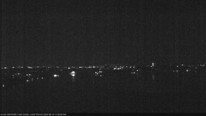 Lake Travis webcam, August 19, 2024 11:45 PM CT